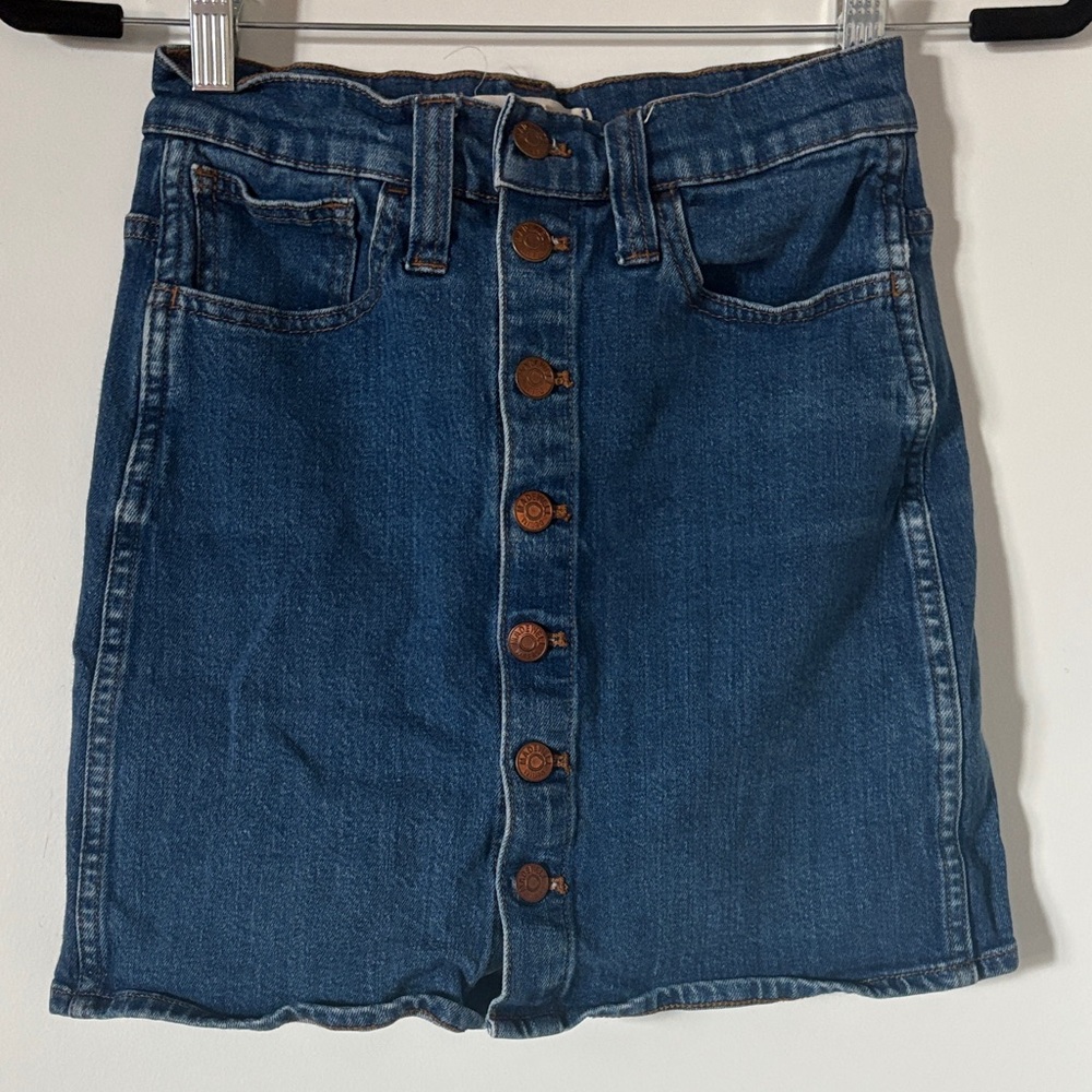 Madewell Blue Denim Mini Skirt